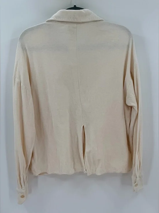 Djerf Avenue Terry On The Go Oversized Button Up Shirt Top Small Swim Cover Up - Picture 7 of 7